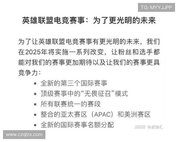 《全球电竞赛事新动态揭晓 2025年赛季变革引领行业发展新趋势》 《全球电竞赛事新动态揭晓 2025年赛季变革引领行业发展新趋势》